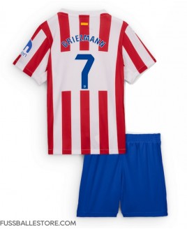 Günstige Atletico Madrid Antoine Griezmann #7 Heimtrikotsatz Kinder 2025-26 Kurzarm (+ Kurze Hosen)